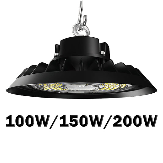 100W/150W/200W tunable UFO LED high bay light 5000K daylight for warehouse and industrial lighting