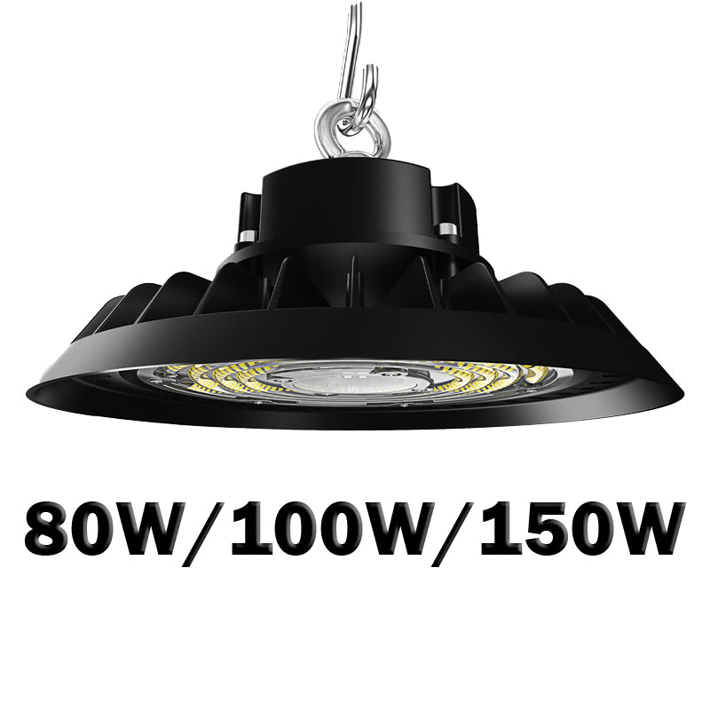 80W/100W/150W tunable UFO LED high bay light 5000K daylight for warehouse lighting