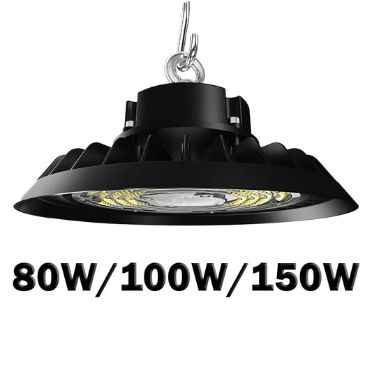 80W/100W/150W tunable UFO LED high bay light 5000K daylight for warehouse lighting